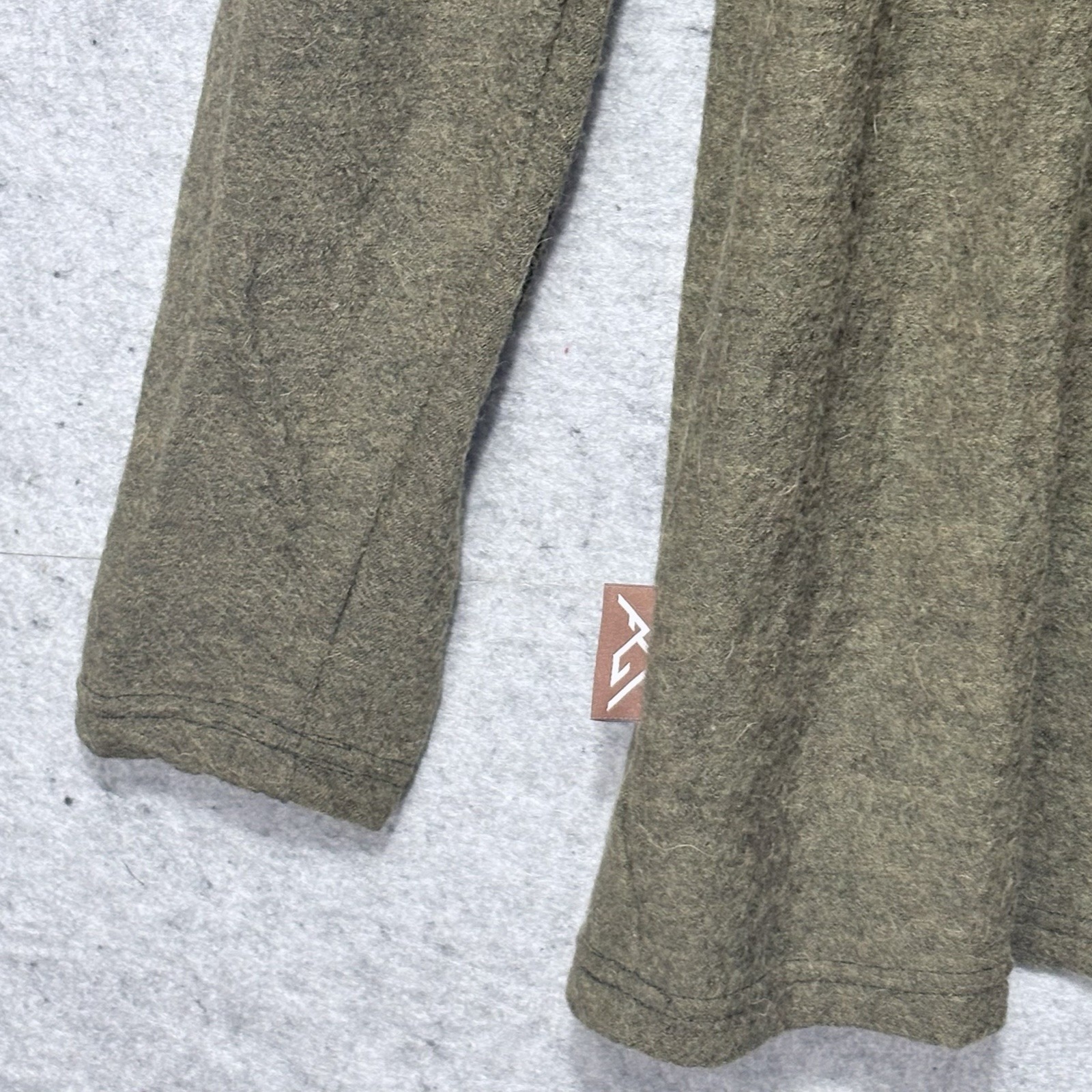 Appalachian Gear Co 100% Alpaca Hoodie Women's L Olive Usa Made Hiking — image 3 of 8